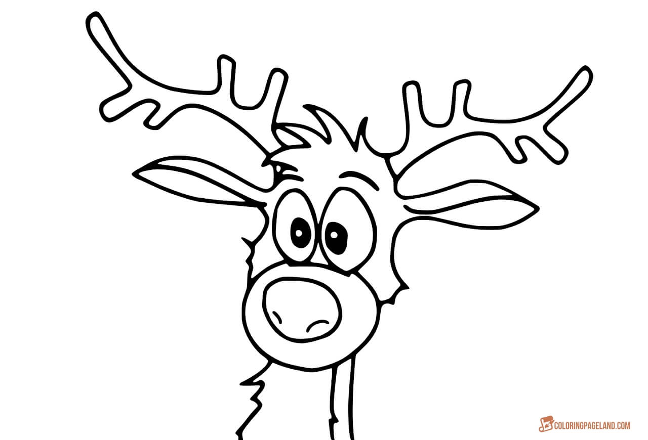 Coloring Pictures of Rudolph the Red-Nosed Reindeer