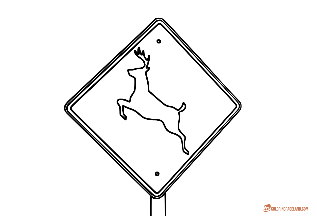 Road Signs Coloring Sheets