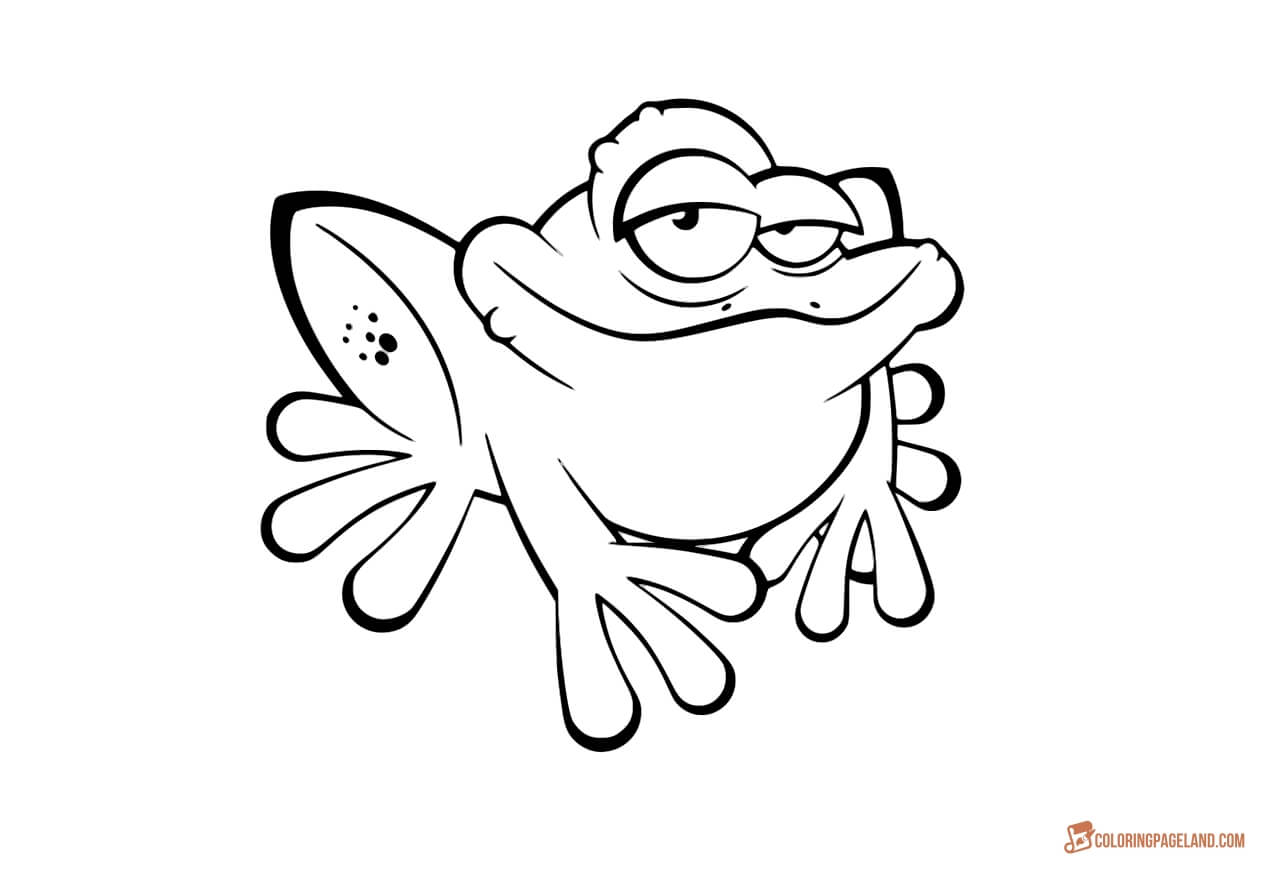 Cheerful Coloring Pictures of Frogs