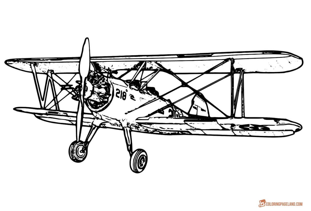 Exciting Coloring Pages of Airplanes