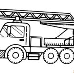A Set of Fire Truck Pictures to Color