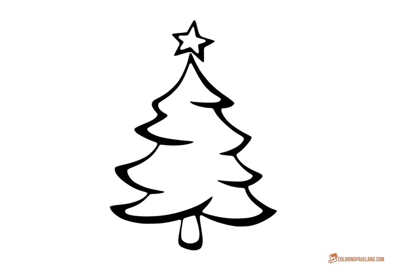 Original Coloring Pictures of Christmas Trees